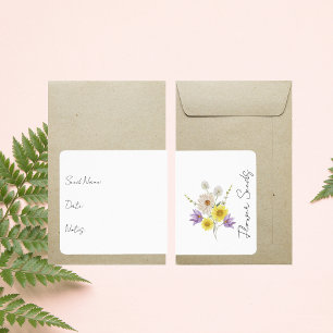 Sticker for seed packet Flower Seed Packet Label