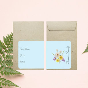 Sticker for seed packet Flower Seed Packet Label