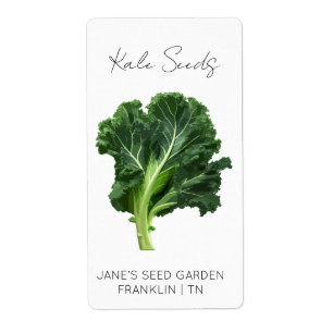 Sticker for seed packet Kale Seed Label