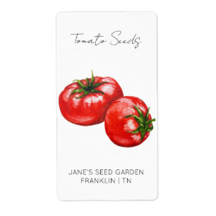 Sticker for seed packet Tomato Seed Label