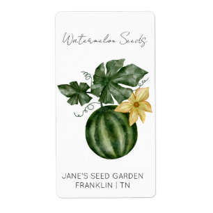 Sticker for seed packet Watermelon Seed Label