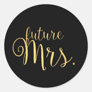 Sticker - future Mrs. golden Black