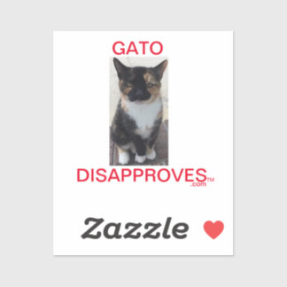 Sticker Gato Disapproves, All Caps