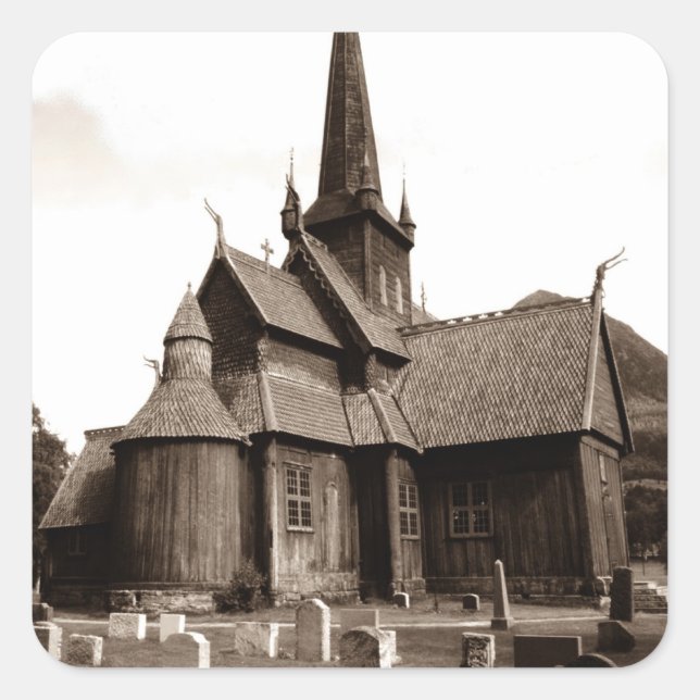 Sticker Genealogy Gothic Church Grave Yard Stones (Front)