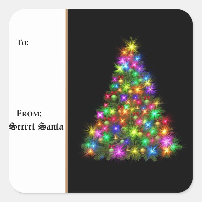 Sticker Gift Tags Secret Santa (Front)
