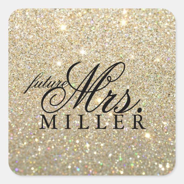 Sticker - Glitter Fab future Mrs. (Front)