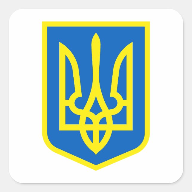 Sticker Gold coat of Arms of Ukraine (Front)