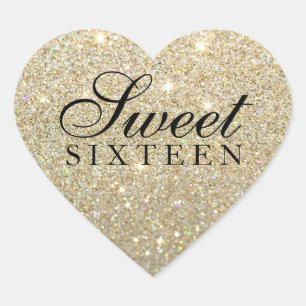 Sticker - Gold Glitter Fab Sweet 16