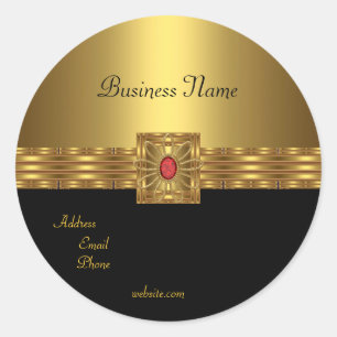 Sticker Gold On Gold Black Red