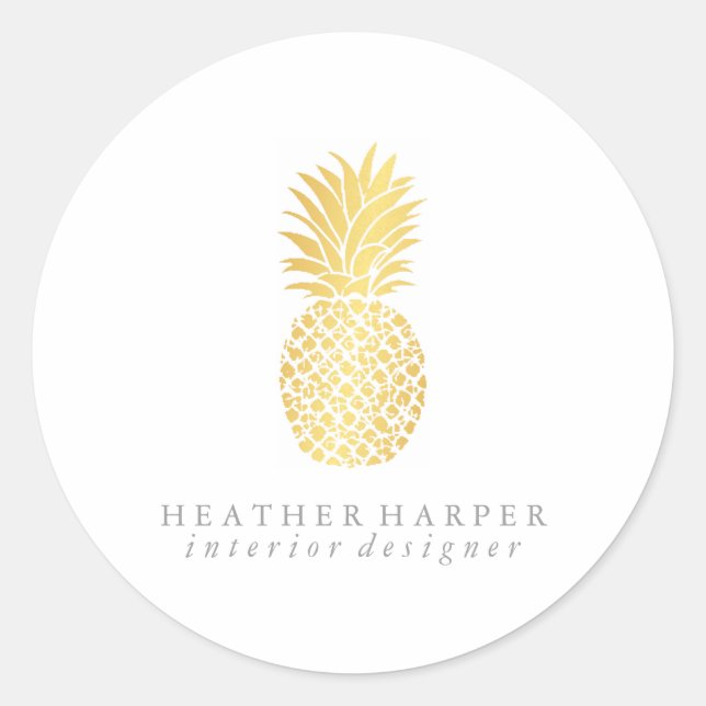 Sticker - Gold Pineapple (Front)