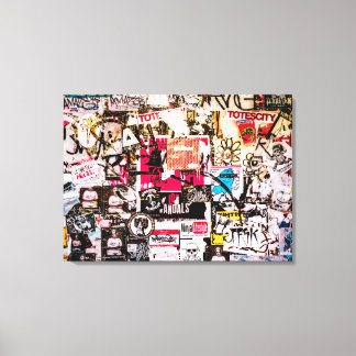Sticker Graffiti Canvas Print