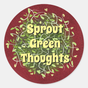Sticker green healthy living sprout 
