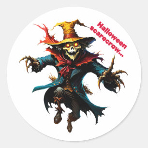 Sticker halloween scarecrow 