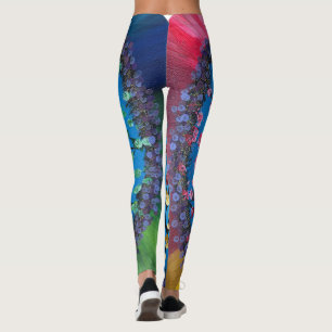 Sticker-Handmade artwork- The Flower Wheel Leggings