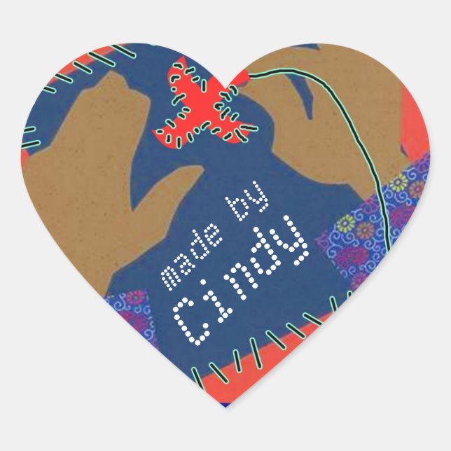 Sticker Hands Needlepoint Quilting Personal Name (Front)