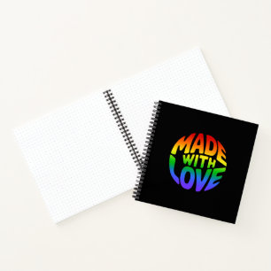 Sticker Heart Shape - MADE WITH LOVE 3 Notebook