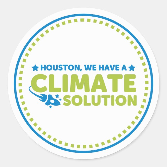 Sticker - Houston, We Have a Climate Solution (Front)