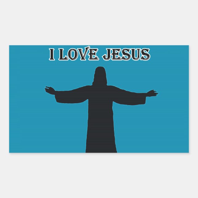 Sticker  i love jesus (Front)