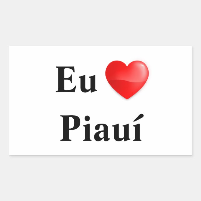 Sticker I love Piauí (Front)