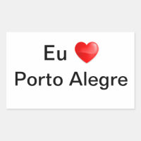 Sticker I love Porto Alegre