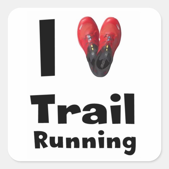 Sticker "I love Trail Running" (Front)