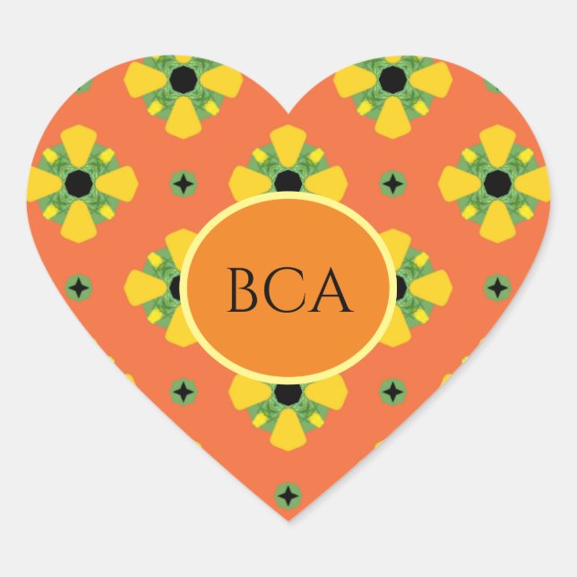 Sticker Initials Cute Party Favour Fun BD (Front)