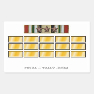 Sticker Iraq  15 month with 3 Campaign Star