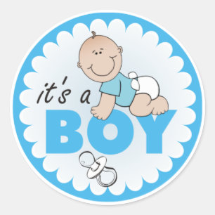 Sticker/It's a Boy Classic Round Sticker