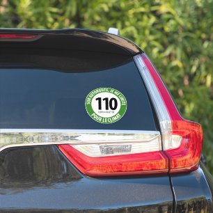Sticker "Je roule à 110 pour le climat"