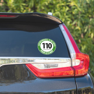 Sticker "Je roule à 110 pour le climat"