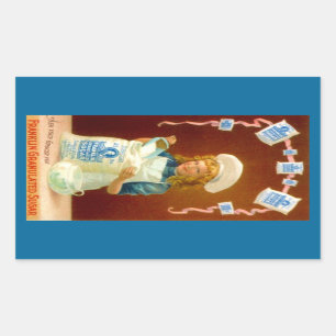 Sticker Kitchen Vintage Ad Girl Granulated Sugar