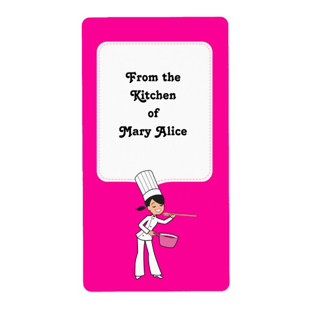 Sticker Label for Baking Sales with Kitchen Art (Front)