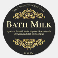 Sticker Label For Handmade Bath Milk Soak