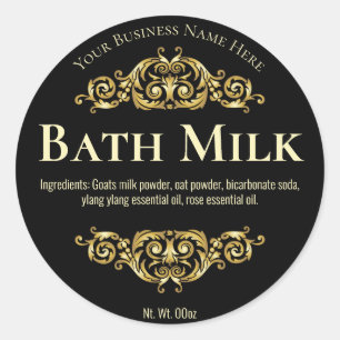 Sticker Label For Handmade Bath Milk Soak