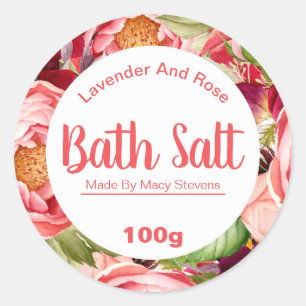 Sticker Label For Homemade Bath Salt
