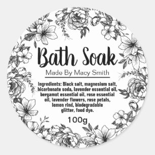 Sticker Label For Homemade Bath Salt