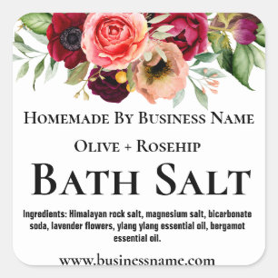 Sticker Label For Homemade Bath Salt