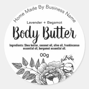 Sticker Label For Homemade Body Butter
