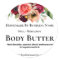 Sticker Label For Homemade Body Butter