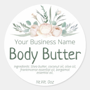 Sticker Label For Homemade Body Butter