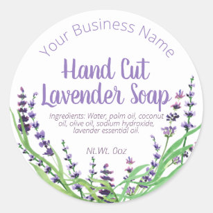 Sticker Label For Homemade Lavender Soap
