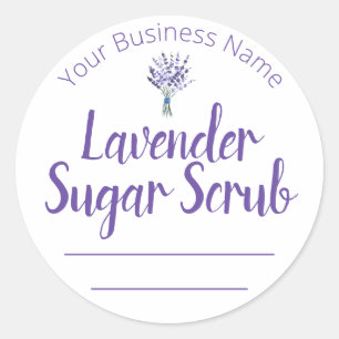Sticker Label For Homemade Lavender Sugar Scrub