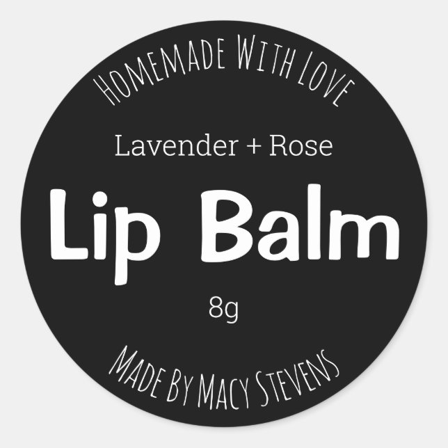 Sticker Label For Homemade Lip Balm (Front)
