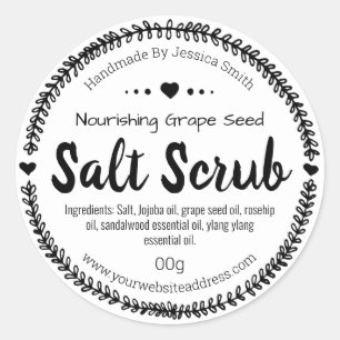 Sticker Label For Homemade Salt Scrub