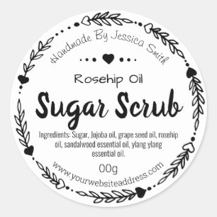 Sticker Label For Homemade Sugar Scrub