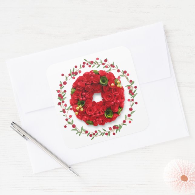 Sticker, Label - Rose (Envelope)