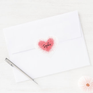 Sticker, Lebel - Red Heart Sticker