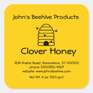 Sticker (lg sq)- Honey Business