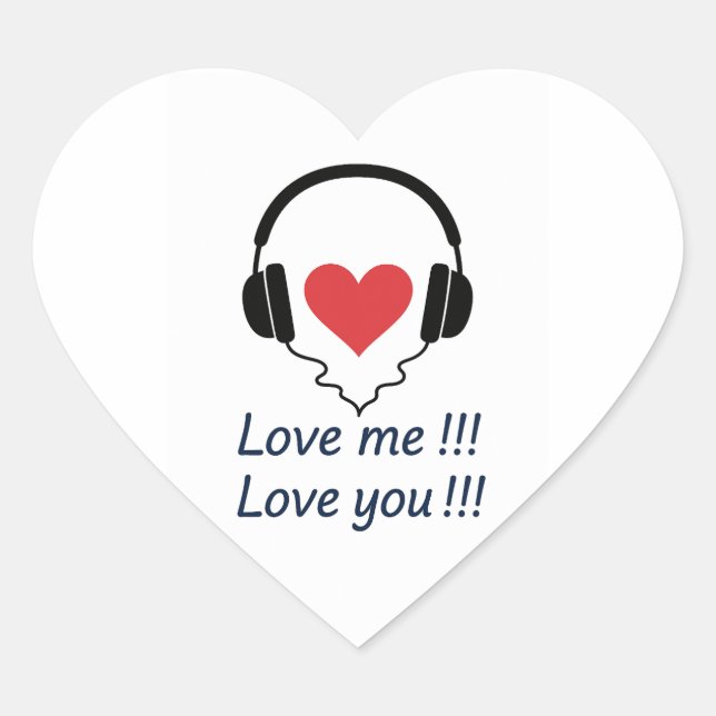 sticker love me love you  (Front)