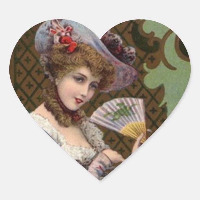 Sticker Lovely Vintage Victorian Clothing Fashions (Front)